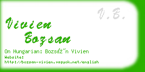 vivien bozsan business card